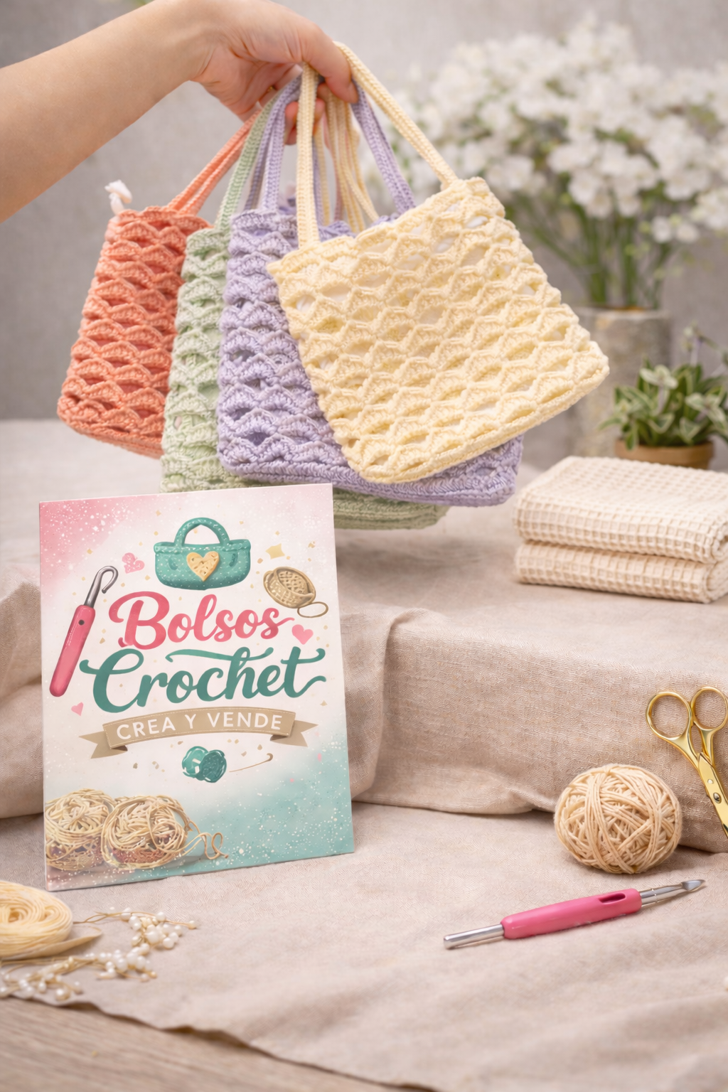 Crea y vende tu bolso a crochet.
